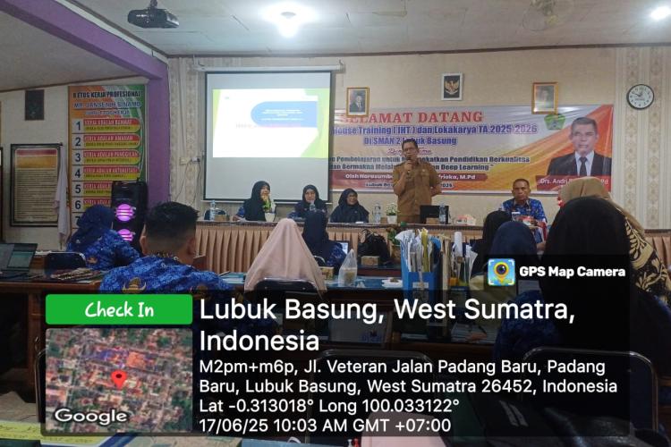 SMAN 2 Lubuk basung menggelar IHT dan Lokakarya tanggal 17-18 Juni 2025